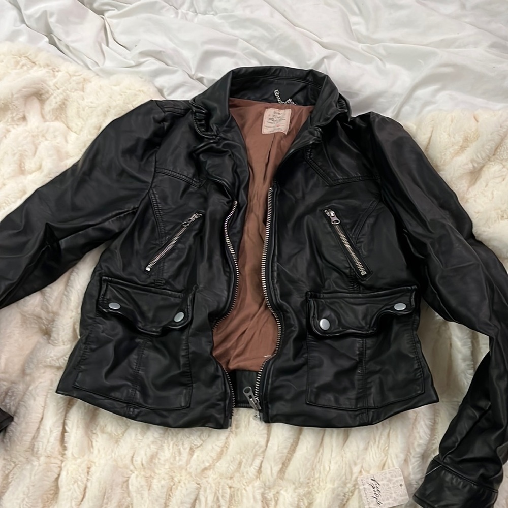 Free People Vegan Leather Jacket